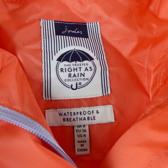 Joules Go Lightly Packaway Waterproof Rain Jacket - Picture 6 of 13